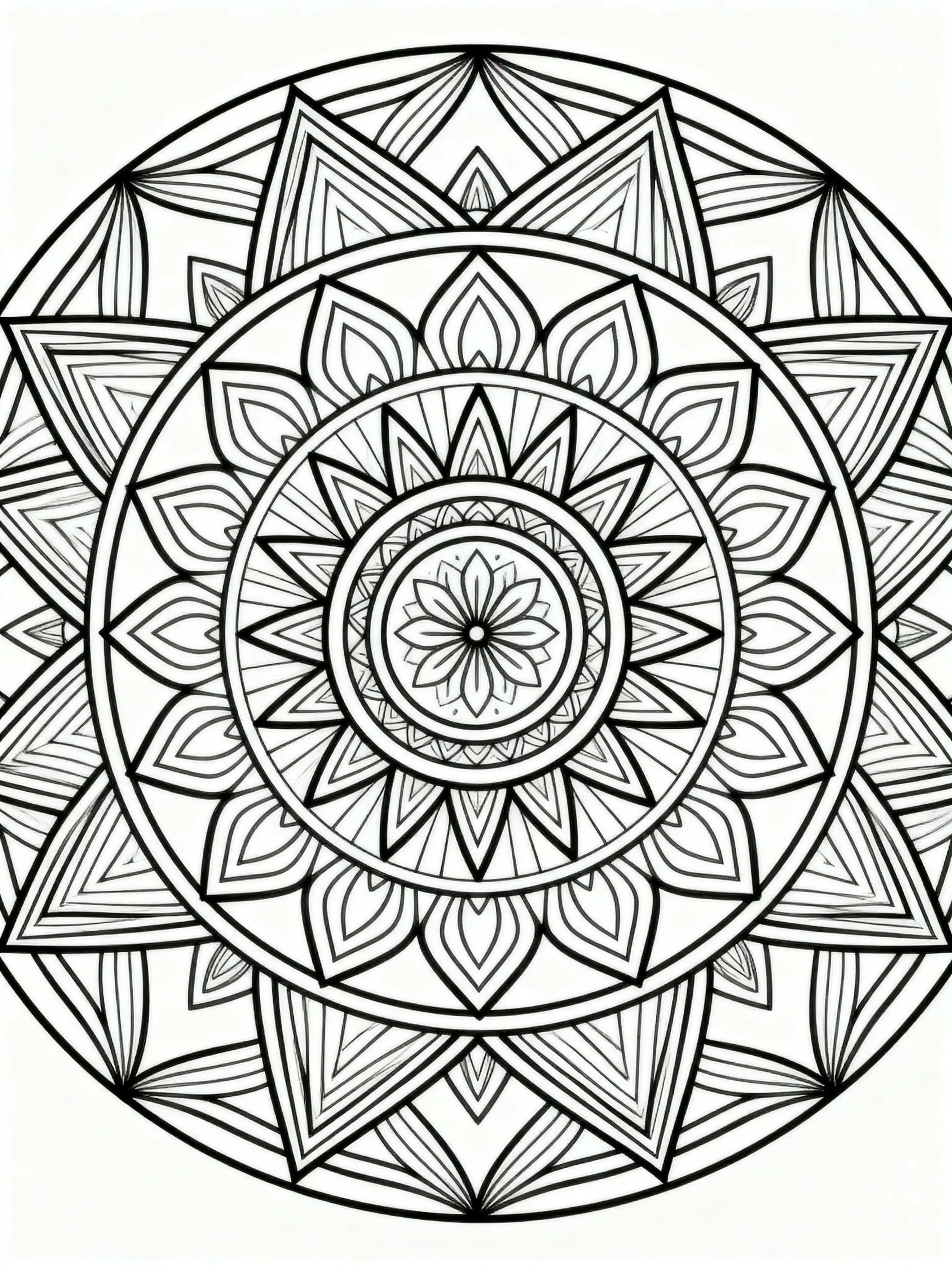 Mandala Style Beautiful mandala Coloring Page