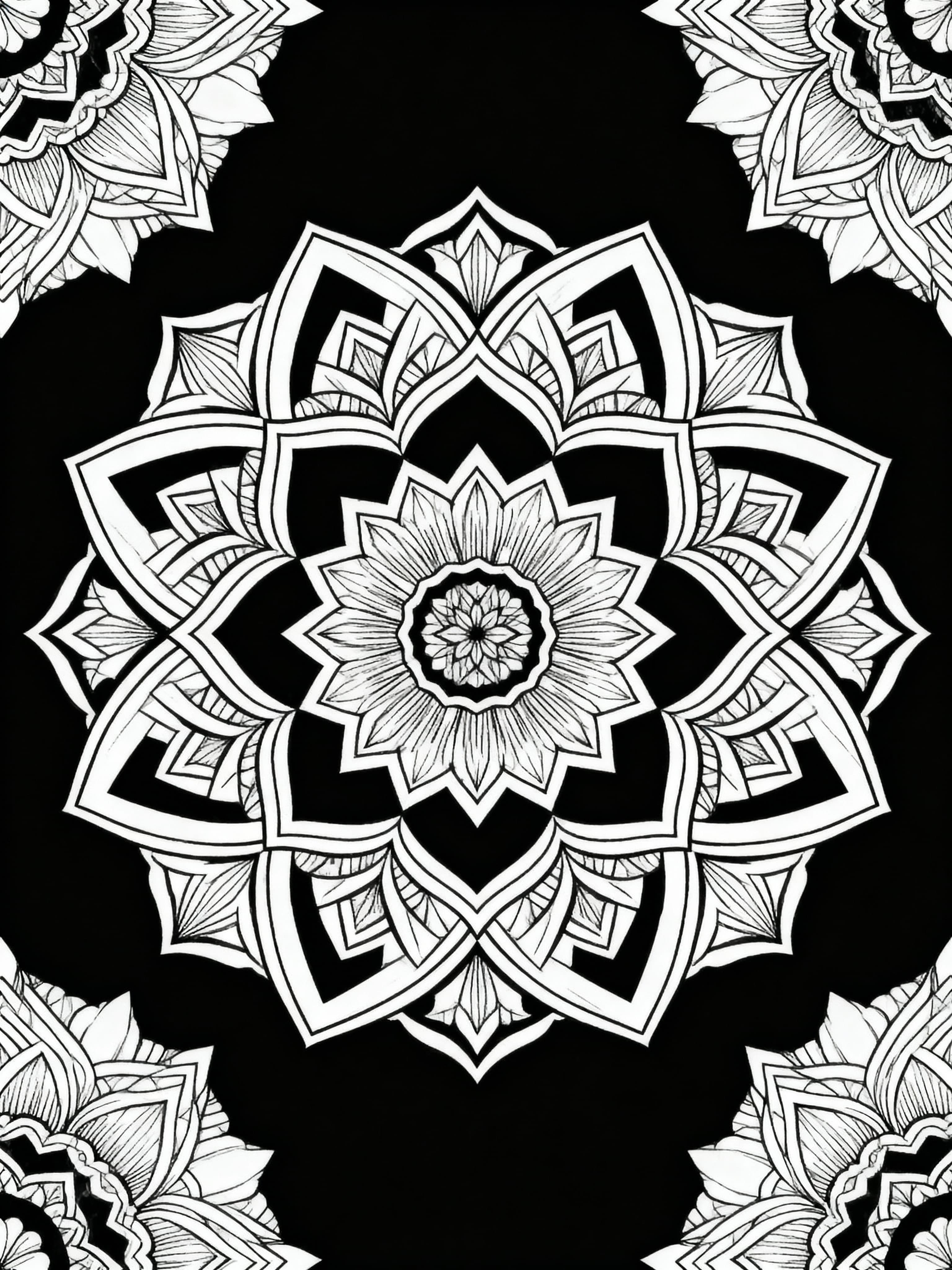 Vintage Beautiful mandala Coloring Page