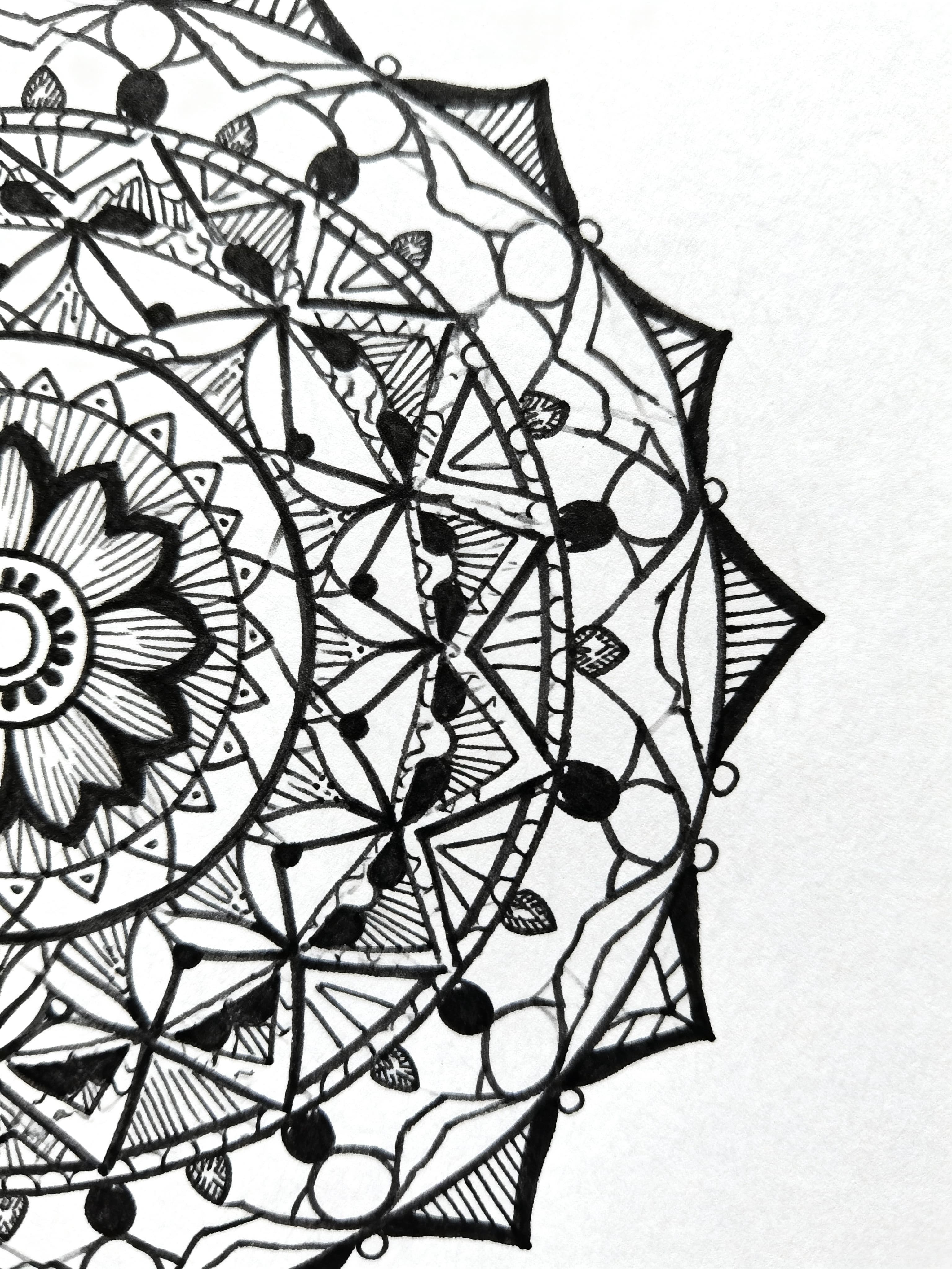 Zentangle Beautiful mandala Coloring Page