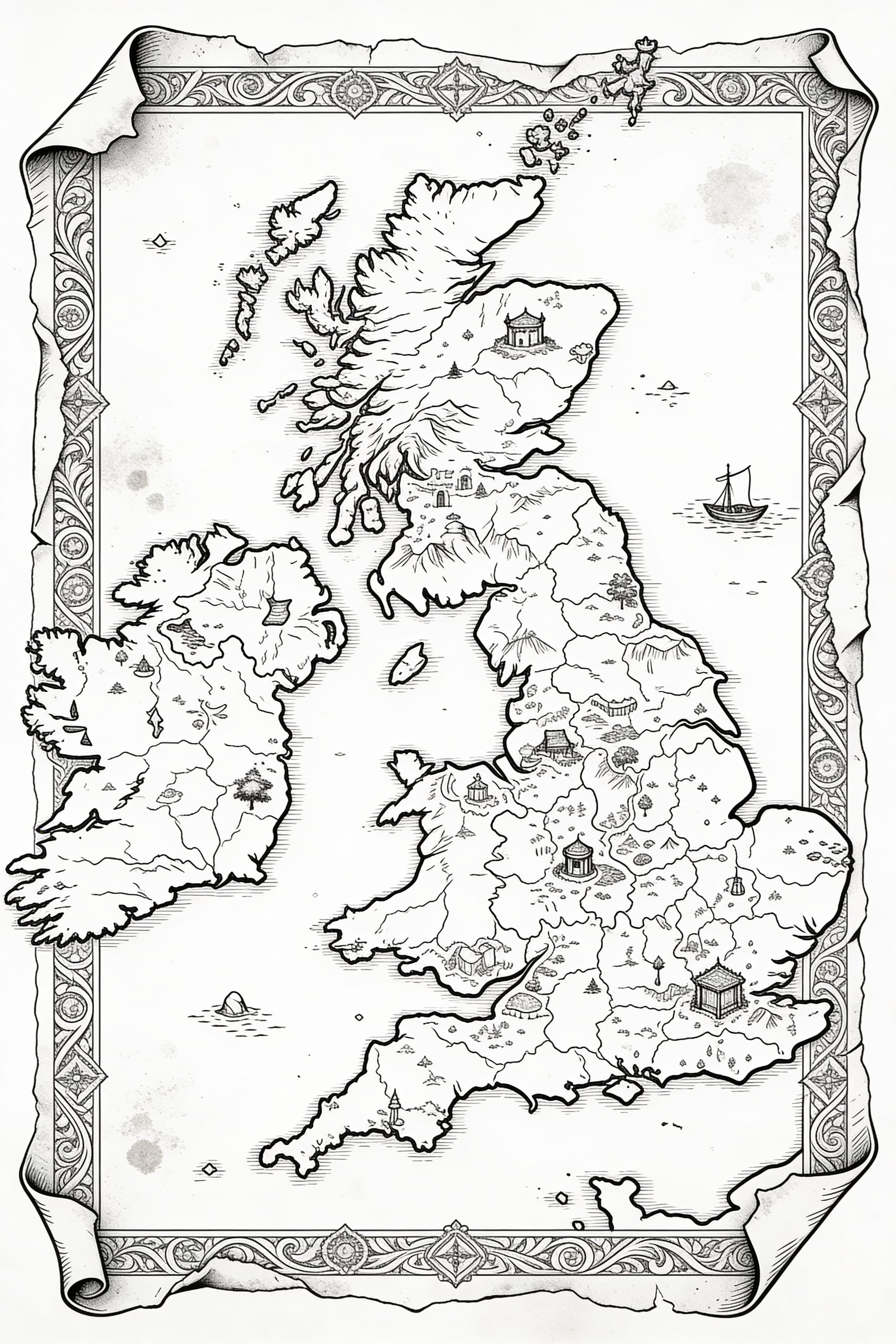 Fantasy RPG Map RPG map for Adults