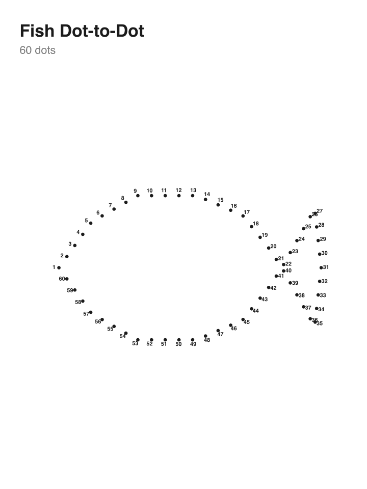 Fish Dot-to-Dot · 60 dots