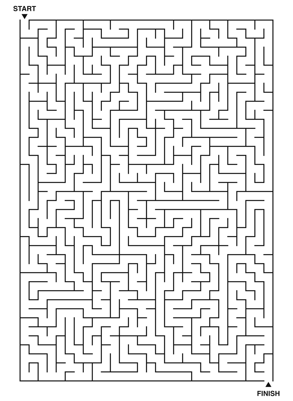 Printable advanced labyrinth puzzle for enthusiasts, 28x40 grid