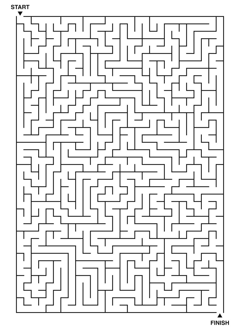Brutal labyrinth puzzle printable with intricate paths for kids