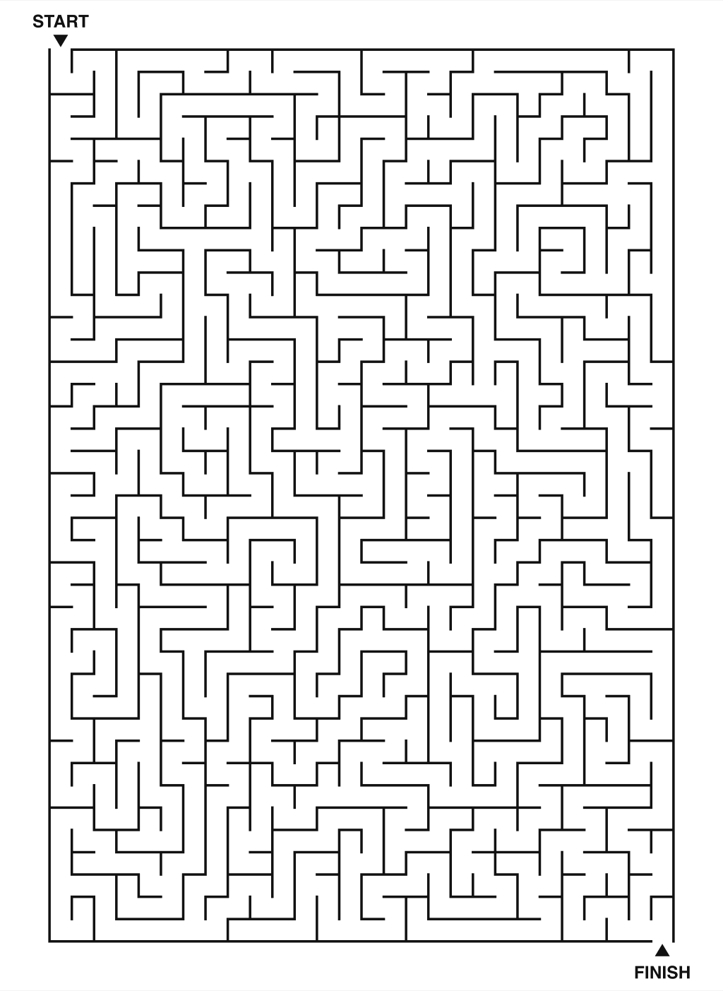 Printable expert maze puzzle with complex paths for adults