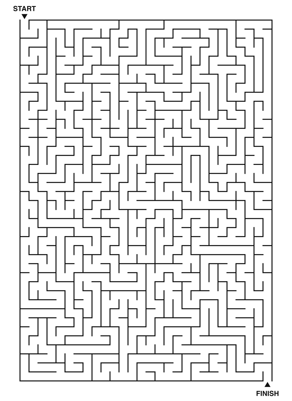 Printable extreme maze puzzle for adults, 28x40 grid