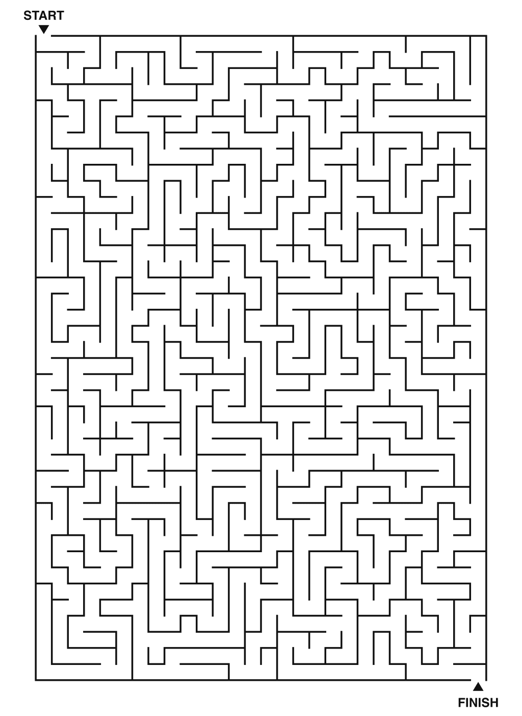 Extreme maze puzzle printable with complex paths for expert solvers