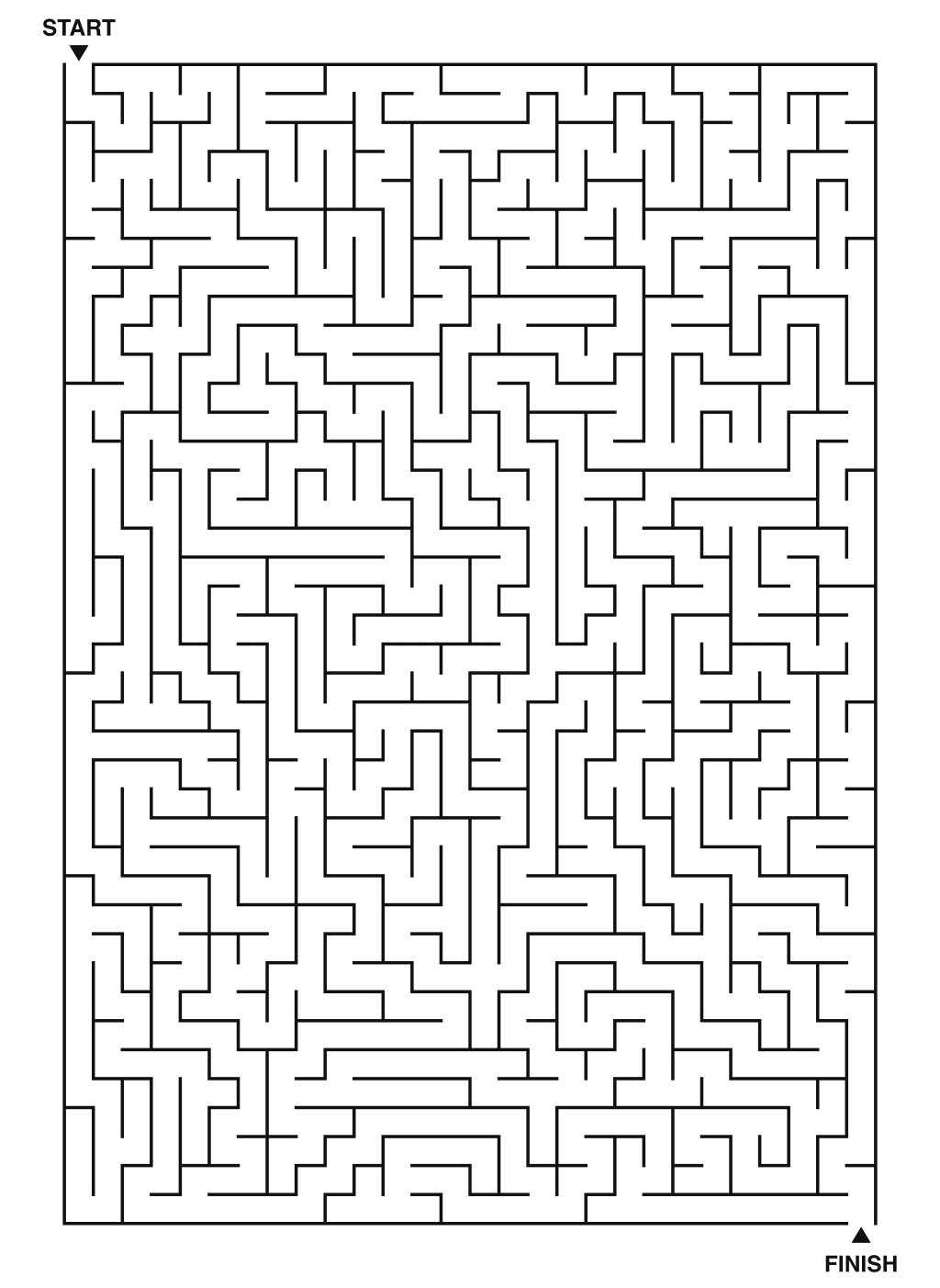 Giant maze puzzle printable for kids with extensive paths