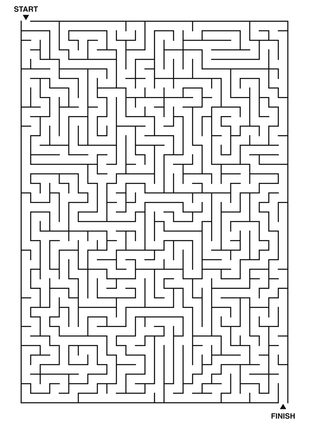 Huge maze challenge printable with complex paths for all ages