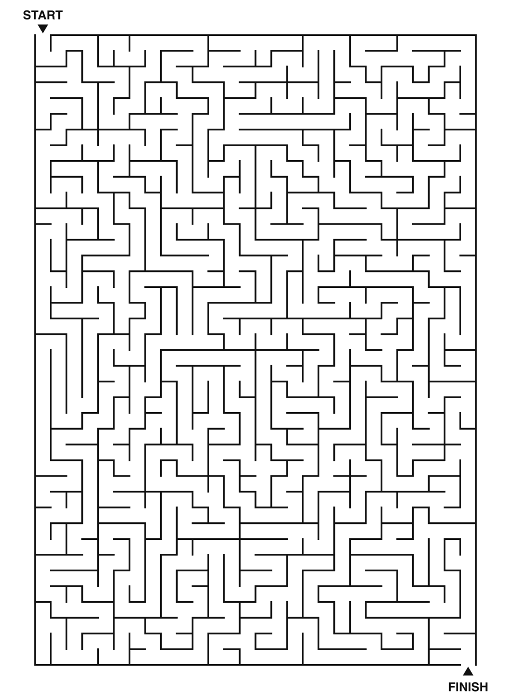 Large expert maze puzzle printable for kids' challenge