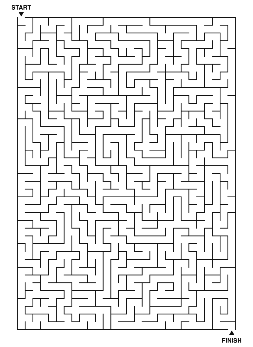 Printable massive maze challenge for adults, 28x40 grid