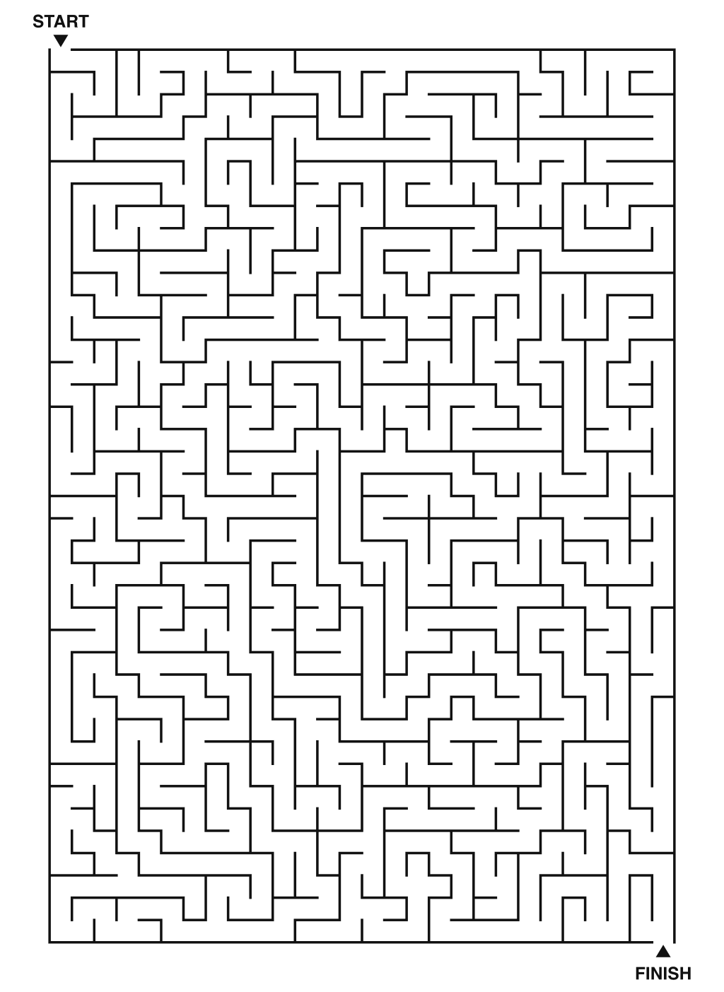 Printable massive maze challenge for kids, 28x40 grid