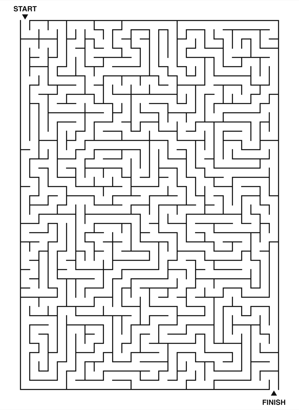 Printable massive labyrinth puzzle for family fun, 28x40 grid