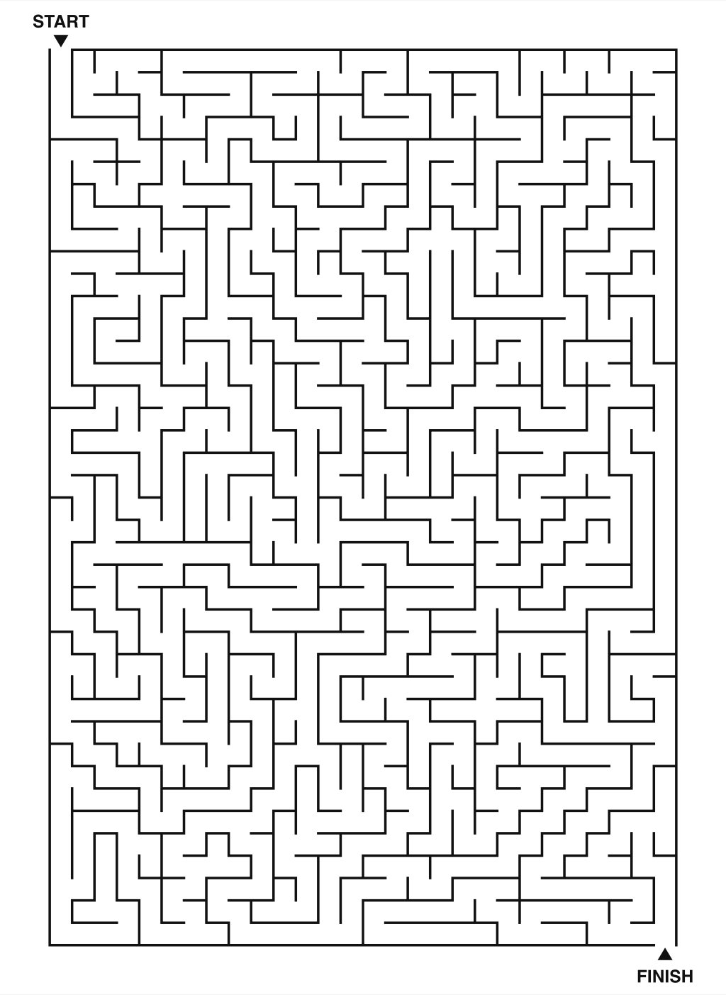 Massive maze puzzle printable with extensive and intricate paths