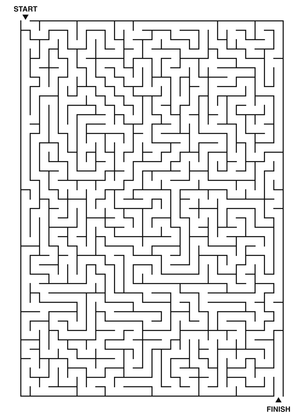 Serious maze challenge printable with intricate paths for experts