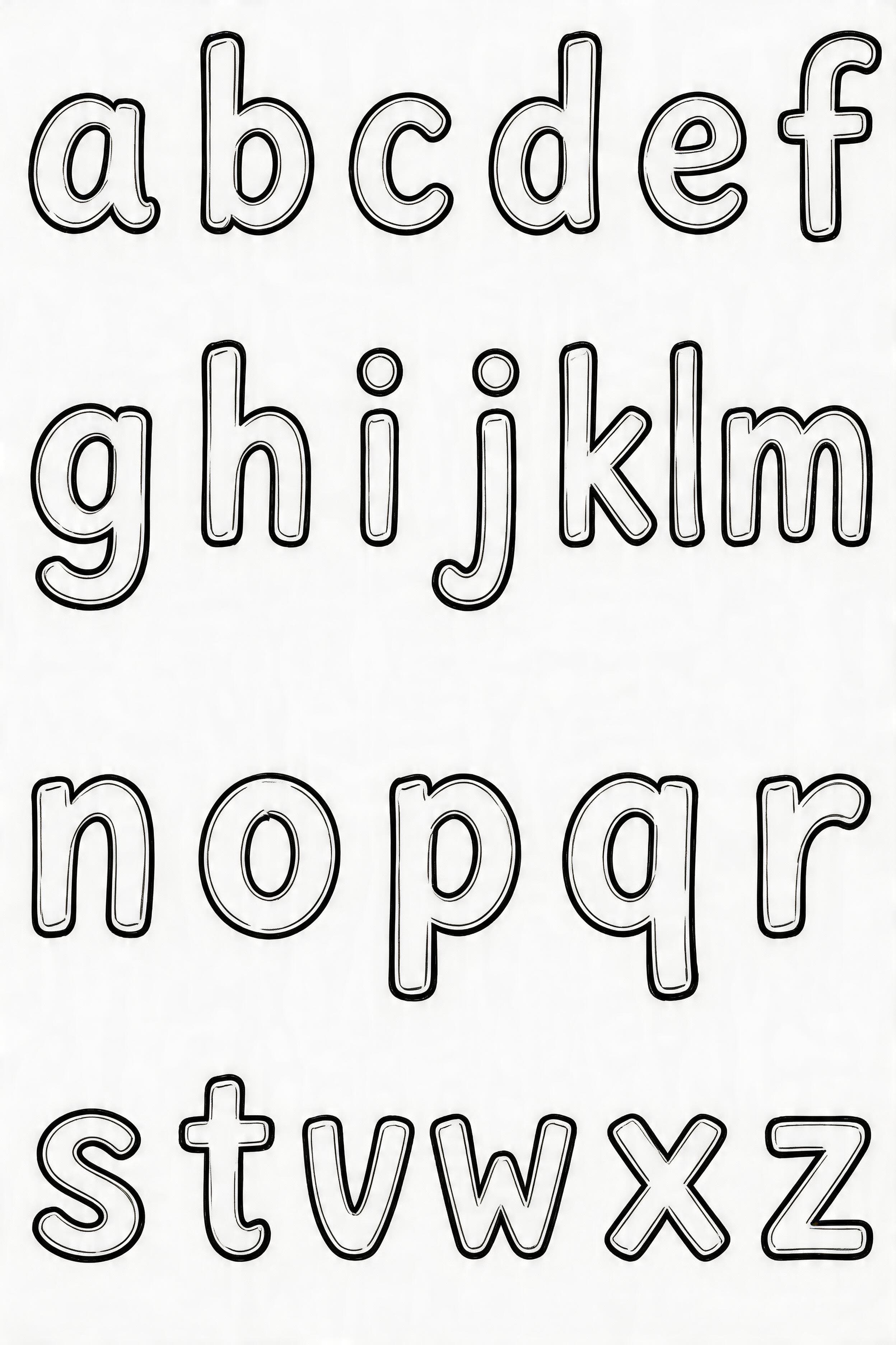 Doodle Alphabet Coloring Page - Free Printable
