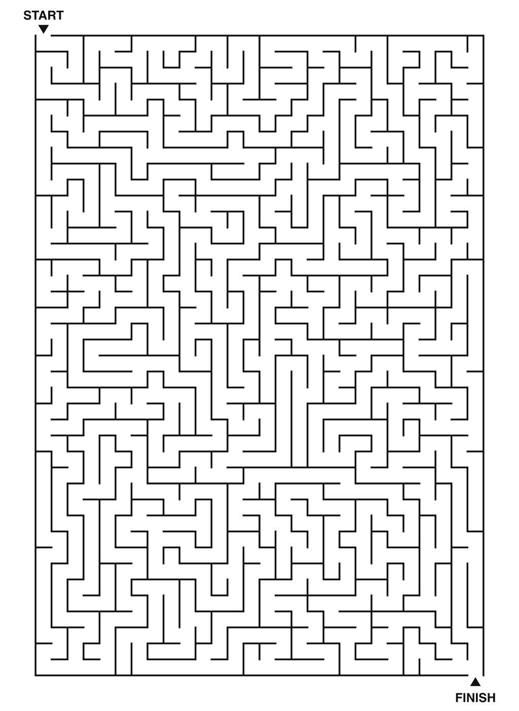 Printable ultra labyrinth puzzle for adults, 28x40 grid