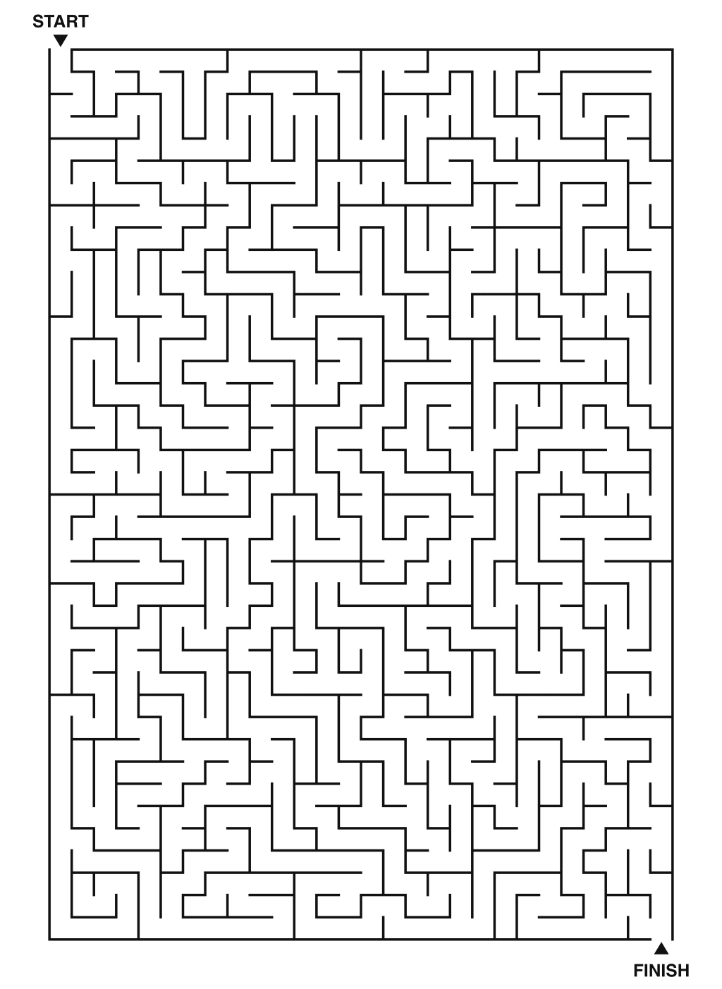 Printable ultra maze challenge for teens, 28x40 grid