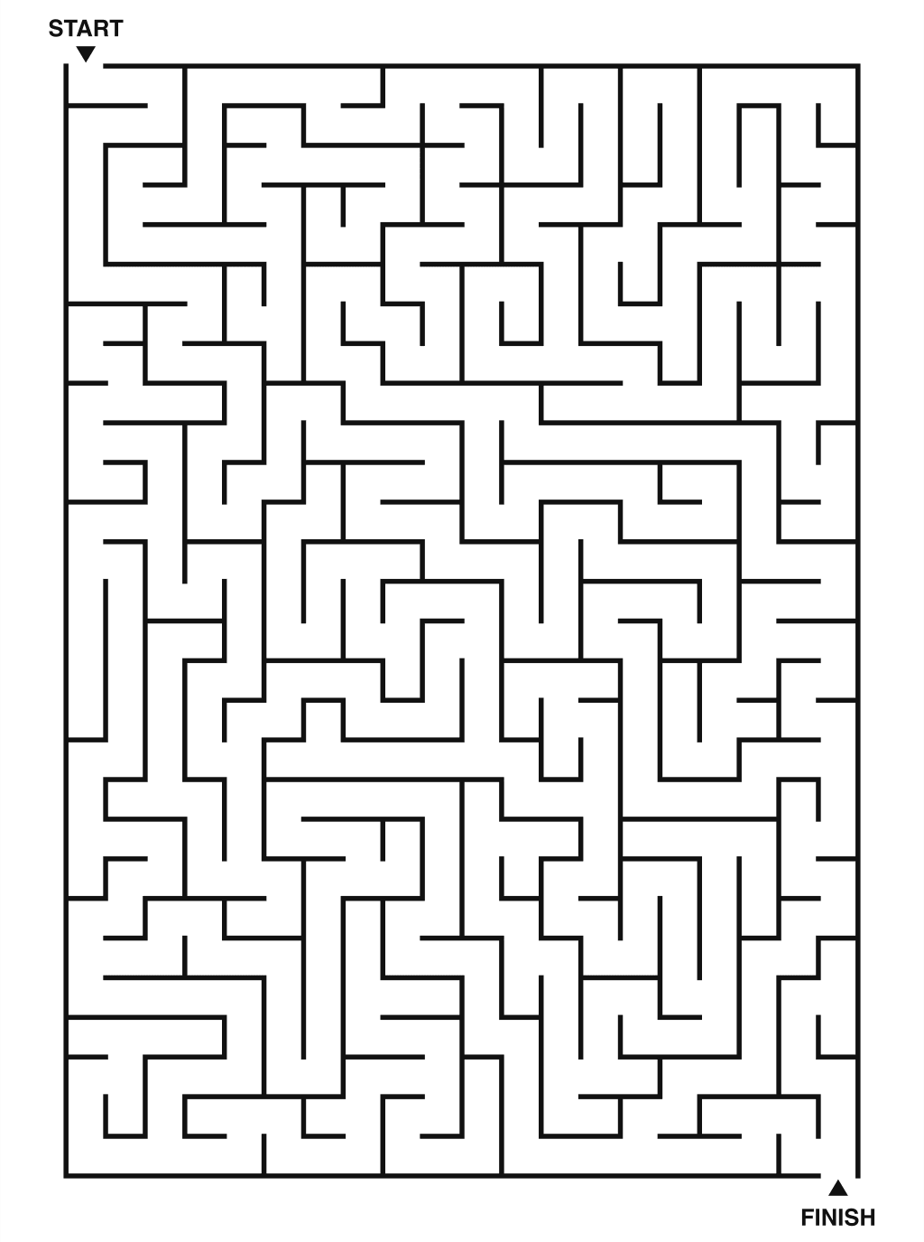 Hard maze puzzle printable, 20 by 28 grid