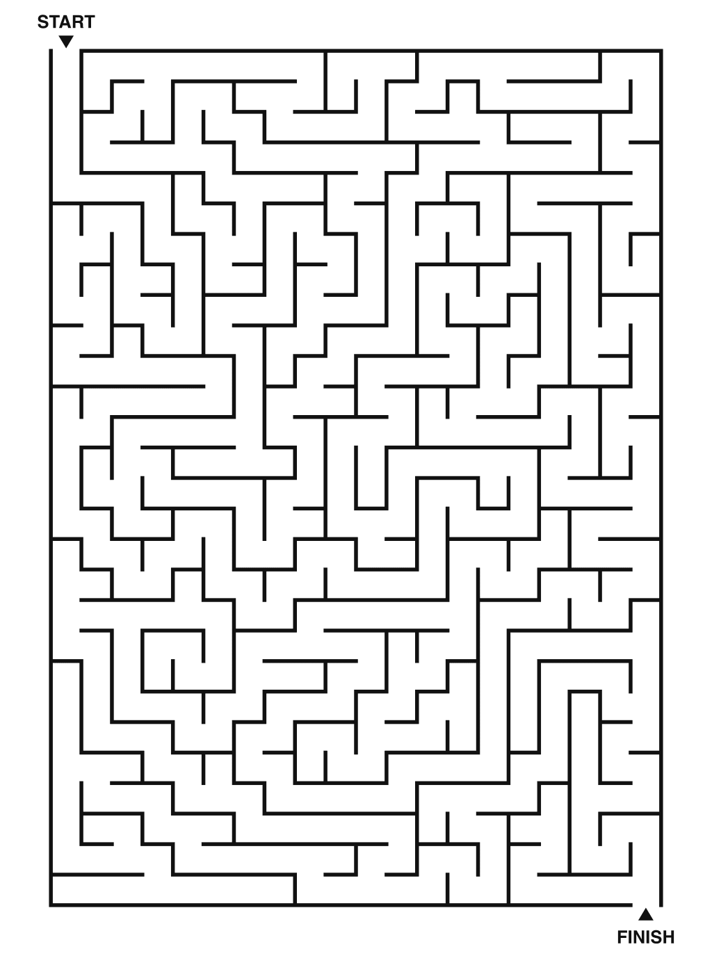 Hard maze puzzle printable, 20 by 28 grid