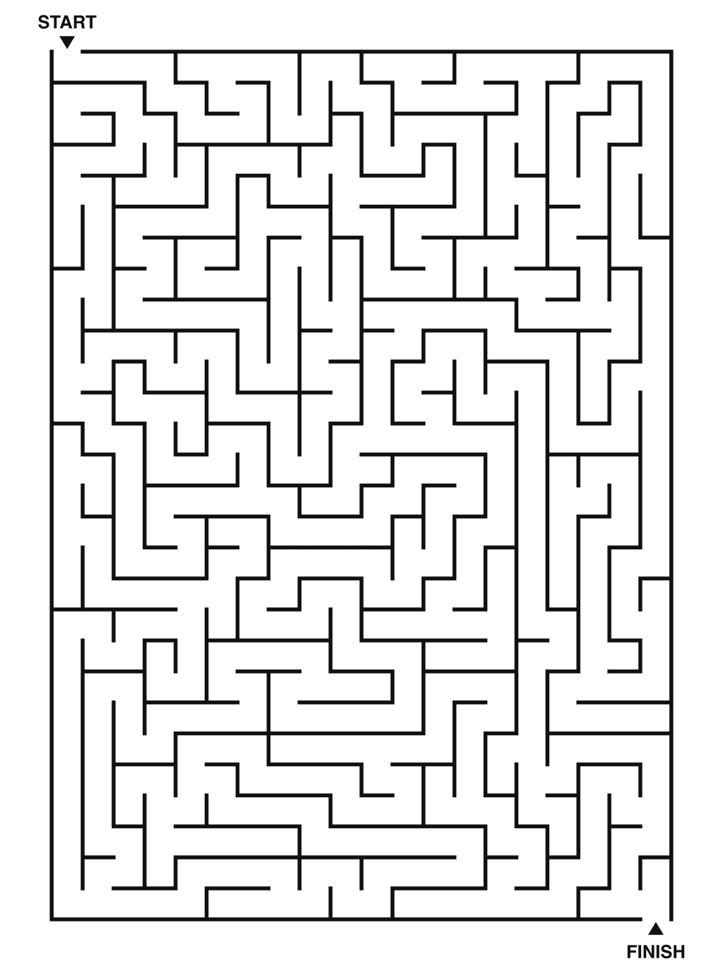 Hard maze puzzle printable, 20 by 28 grid