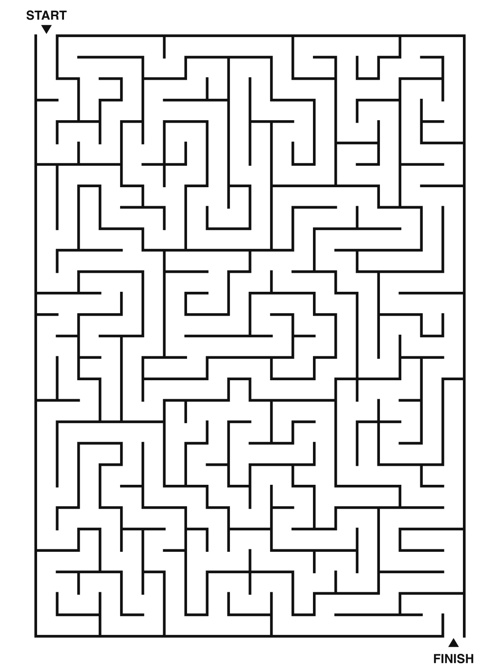 Hard maze puzzle printable, 20 by 28 grid