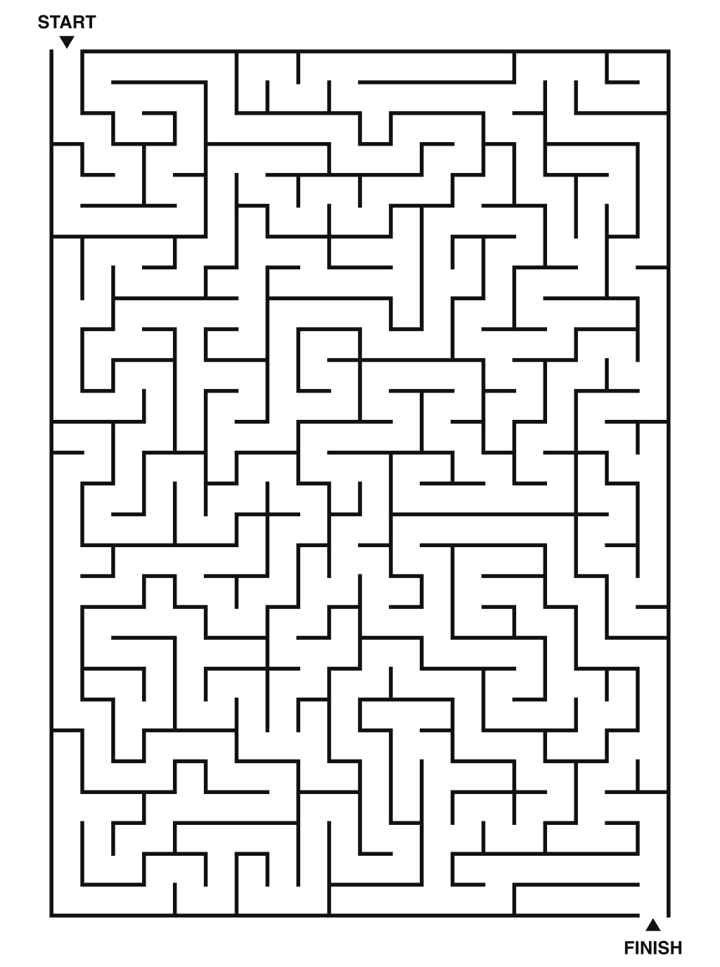Hard maze puzzle printable, 20 by 28 grid