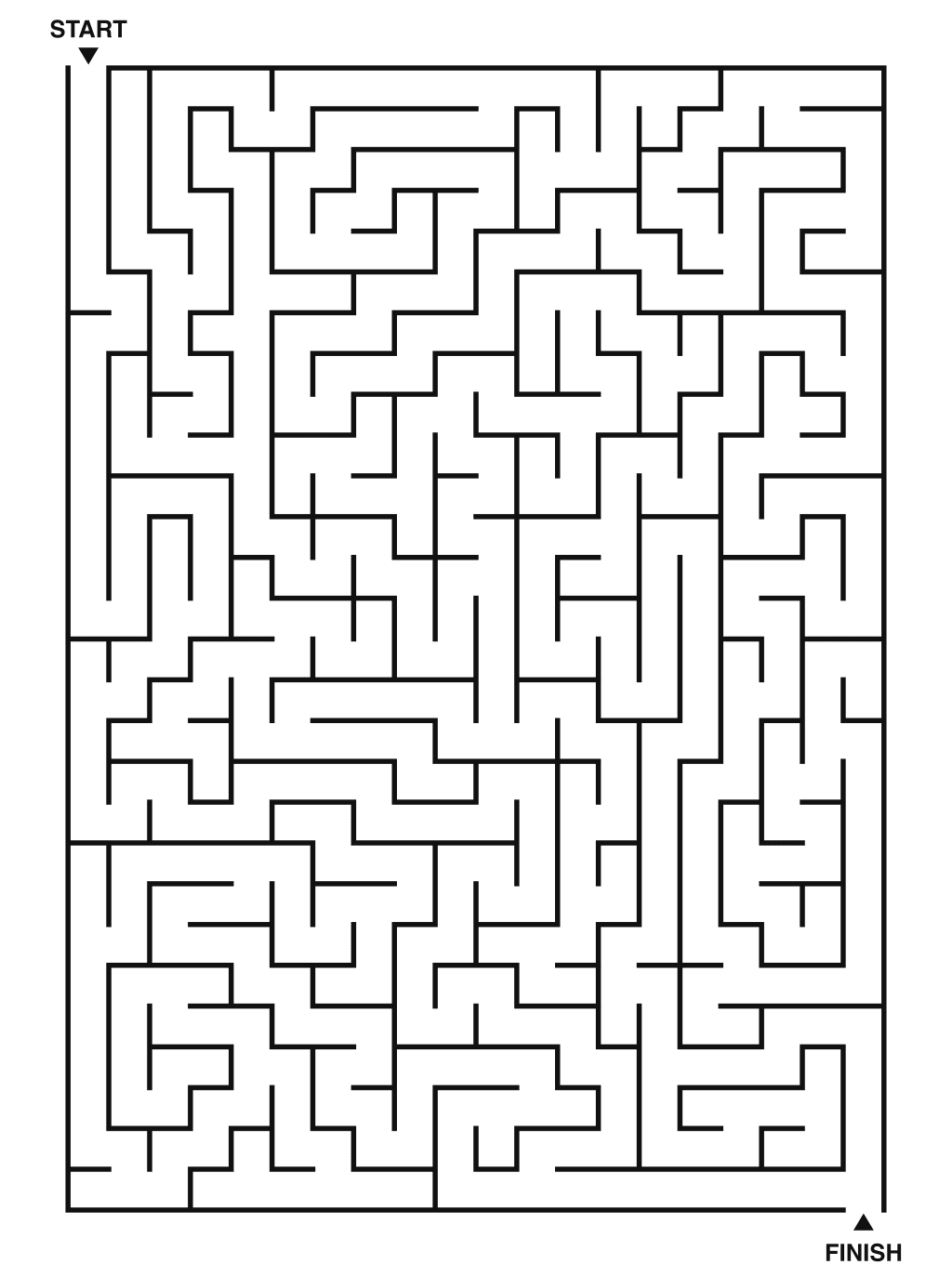 Hard maze puzzle printable, 20 by 28 grid