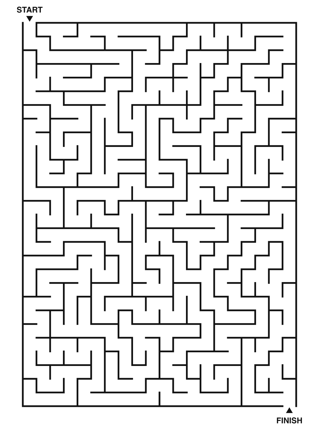 Hard maze puzzle printable, 20 by 28 grid