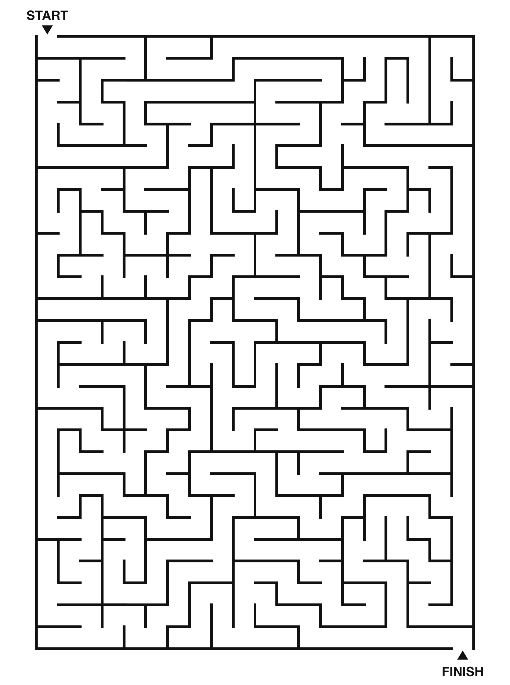 Hard maze puzzle printable, 20 by 28 grid