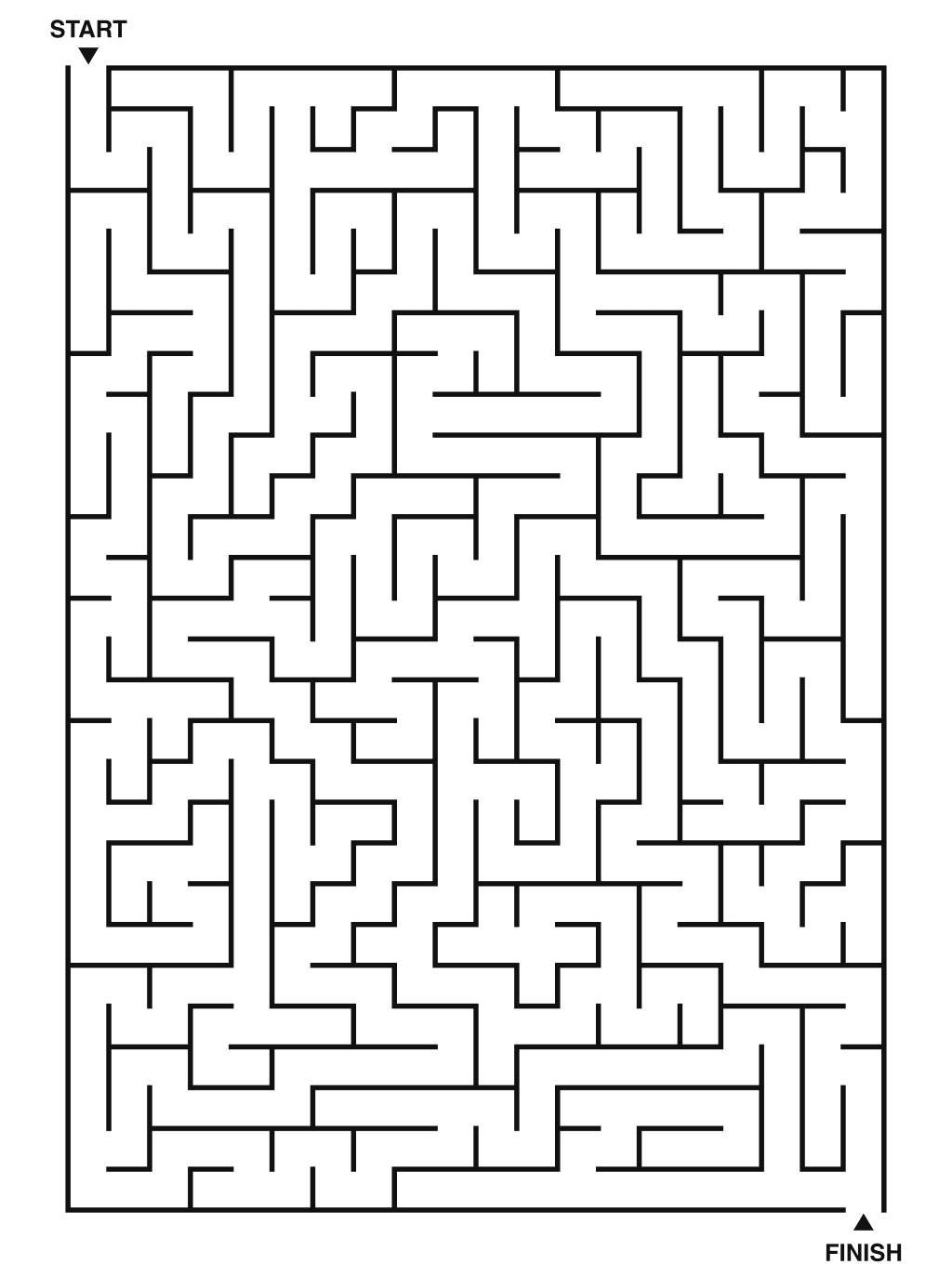 Hard maze puzzle printable, 20 by 28 grid