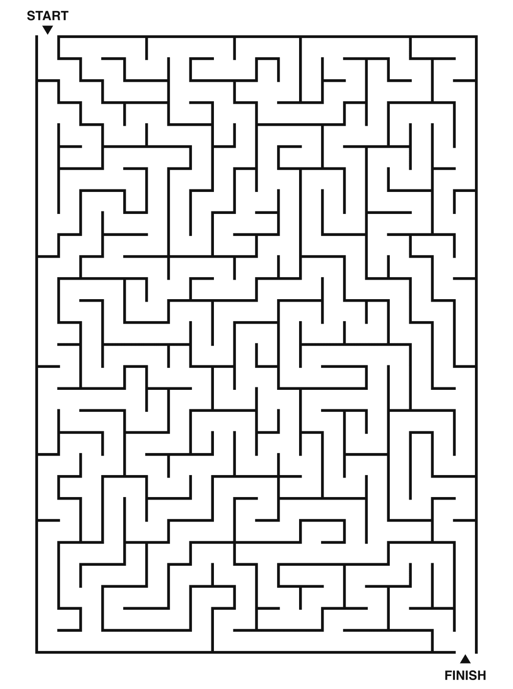 Hard maze puzzle printable, 20 by 28 grid