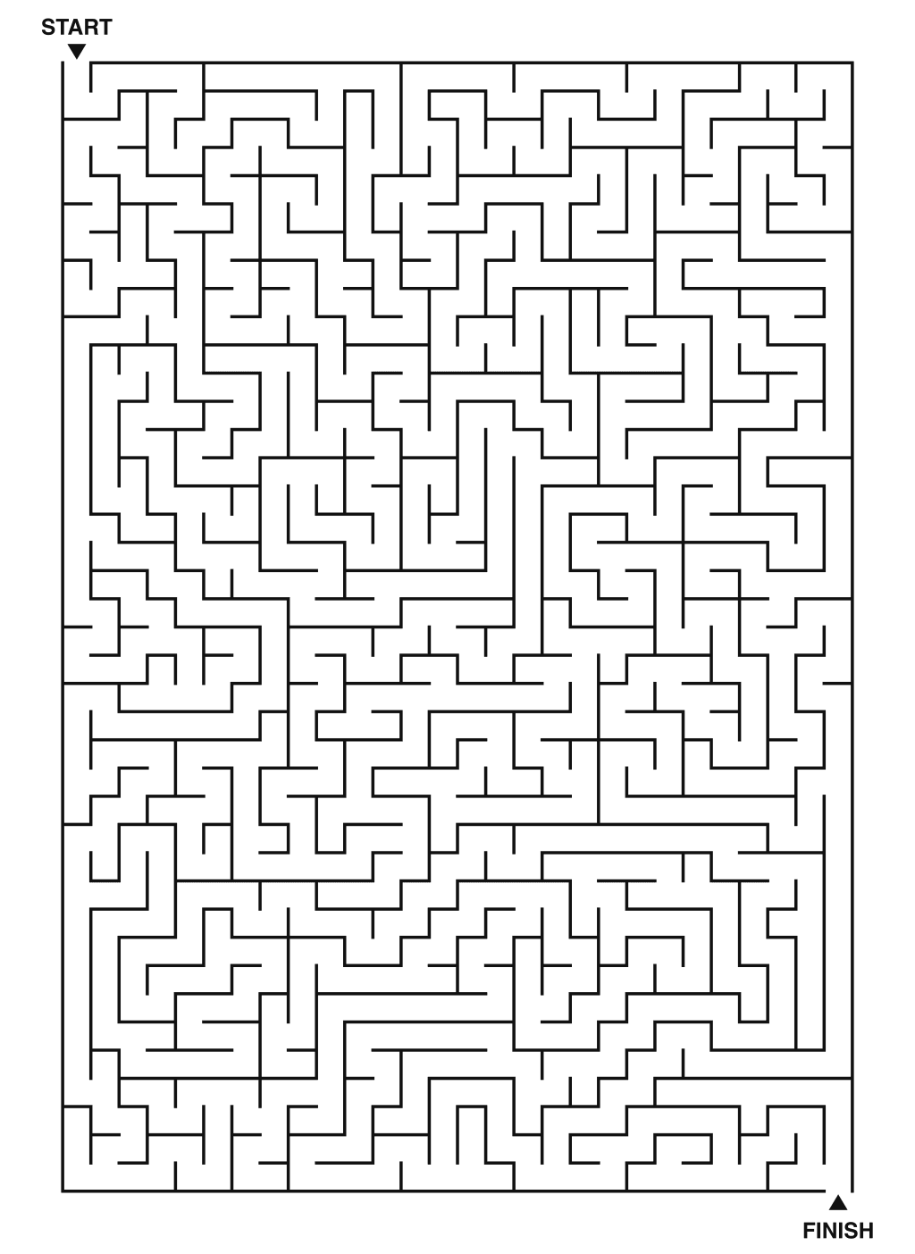 Expert maze puzzle printable, 28 by 40 grid