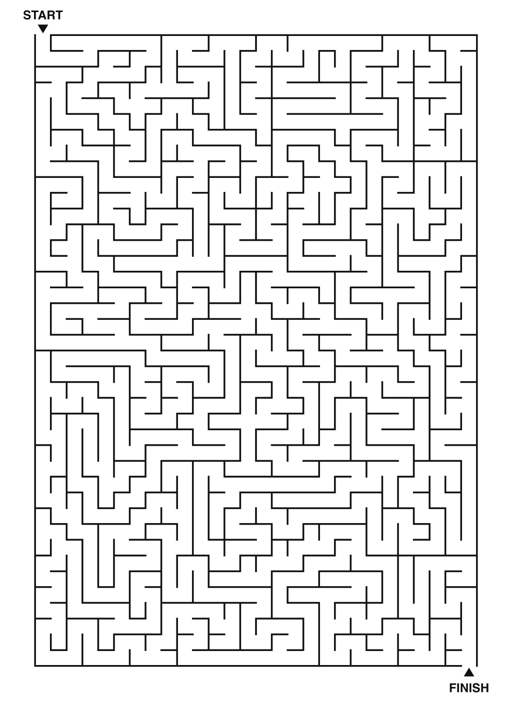Expert maze puzzle printable, 28 by 40 grid