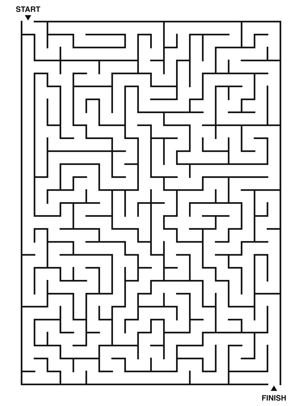 Hard maze puzzle printable, 20 by 28 grid