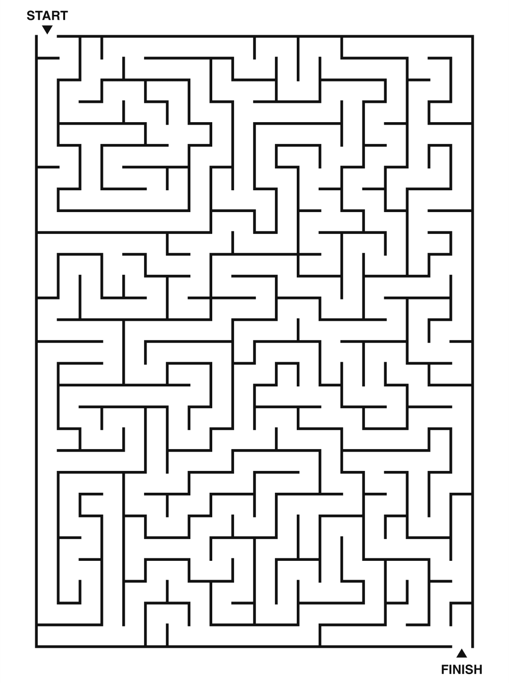 Hard maze puzzle printable, 20 by 28 grid
