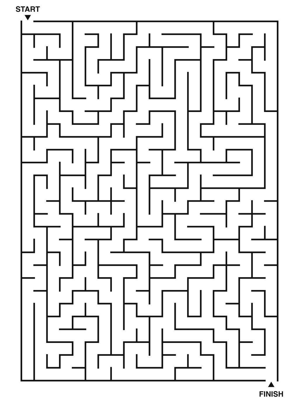 Hard maze puzzle printable, 20 by 28 grid