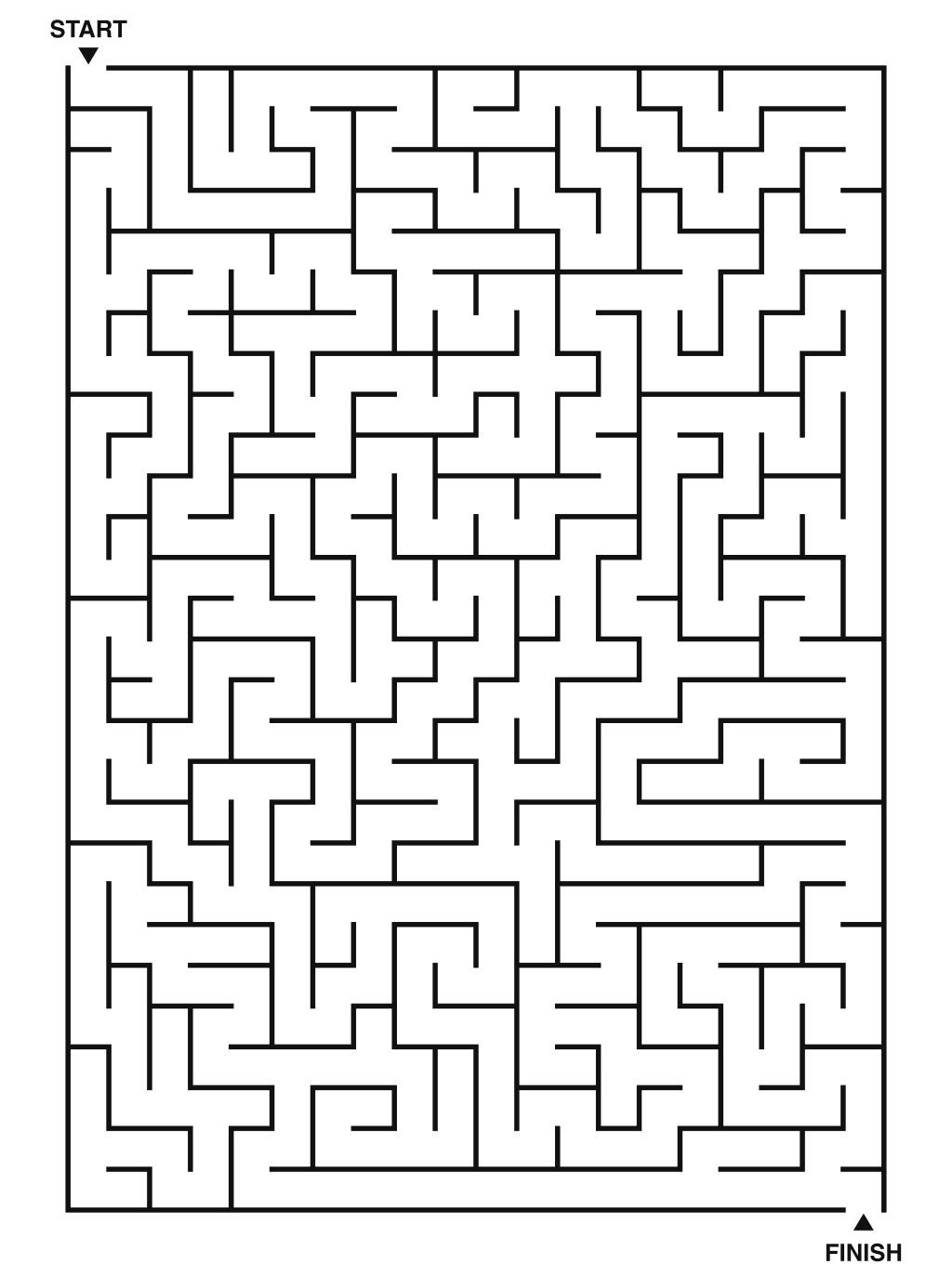 Hard maze puzzle printable, 20 by 28 grid