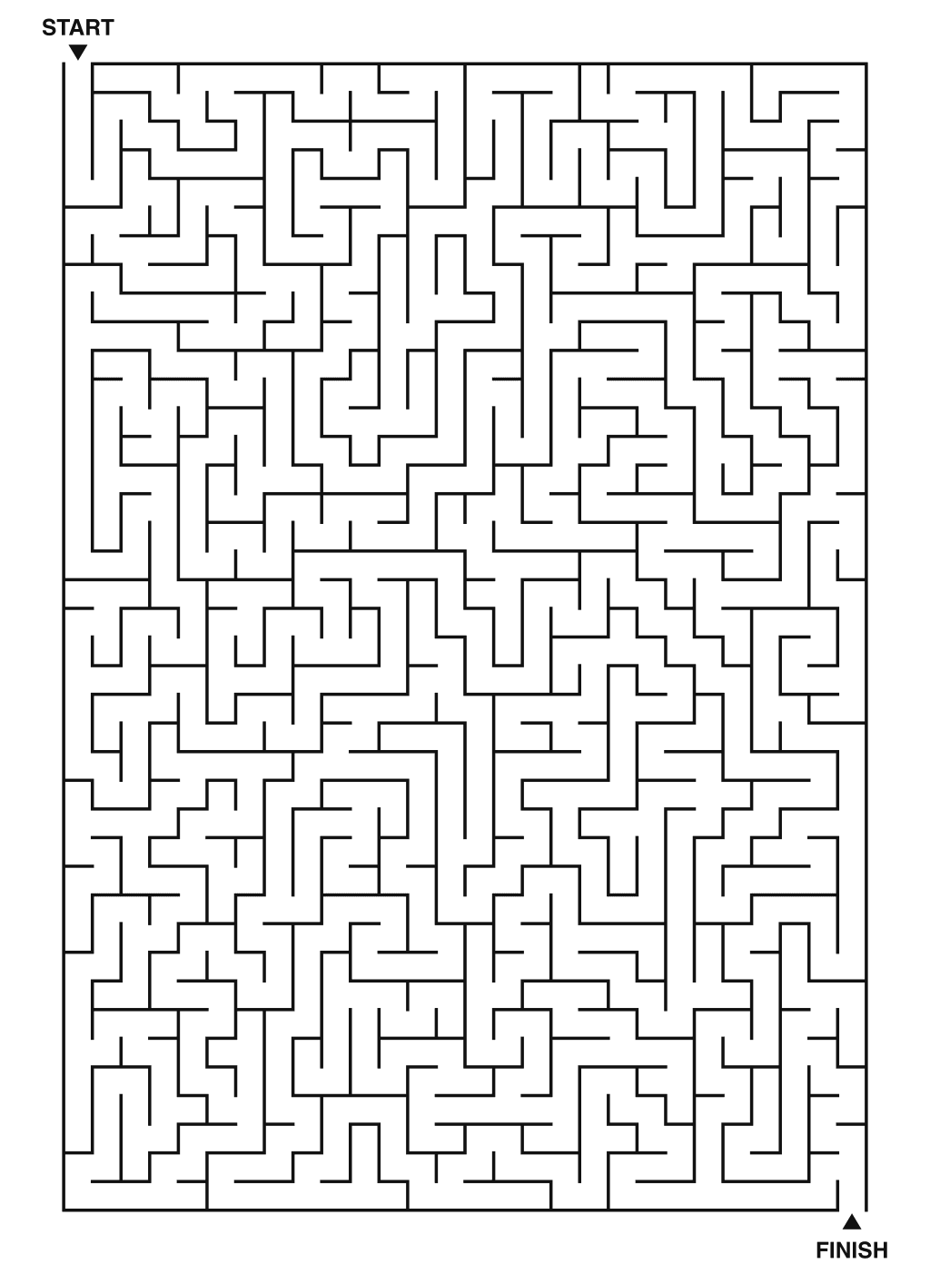 Expert maze puzzle printable, 28 by 40 grid