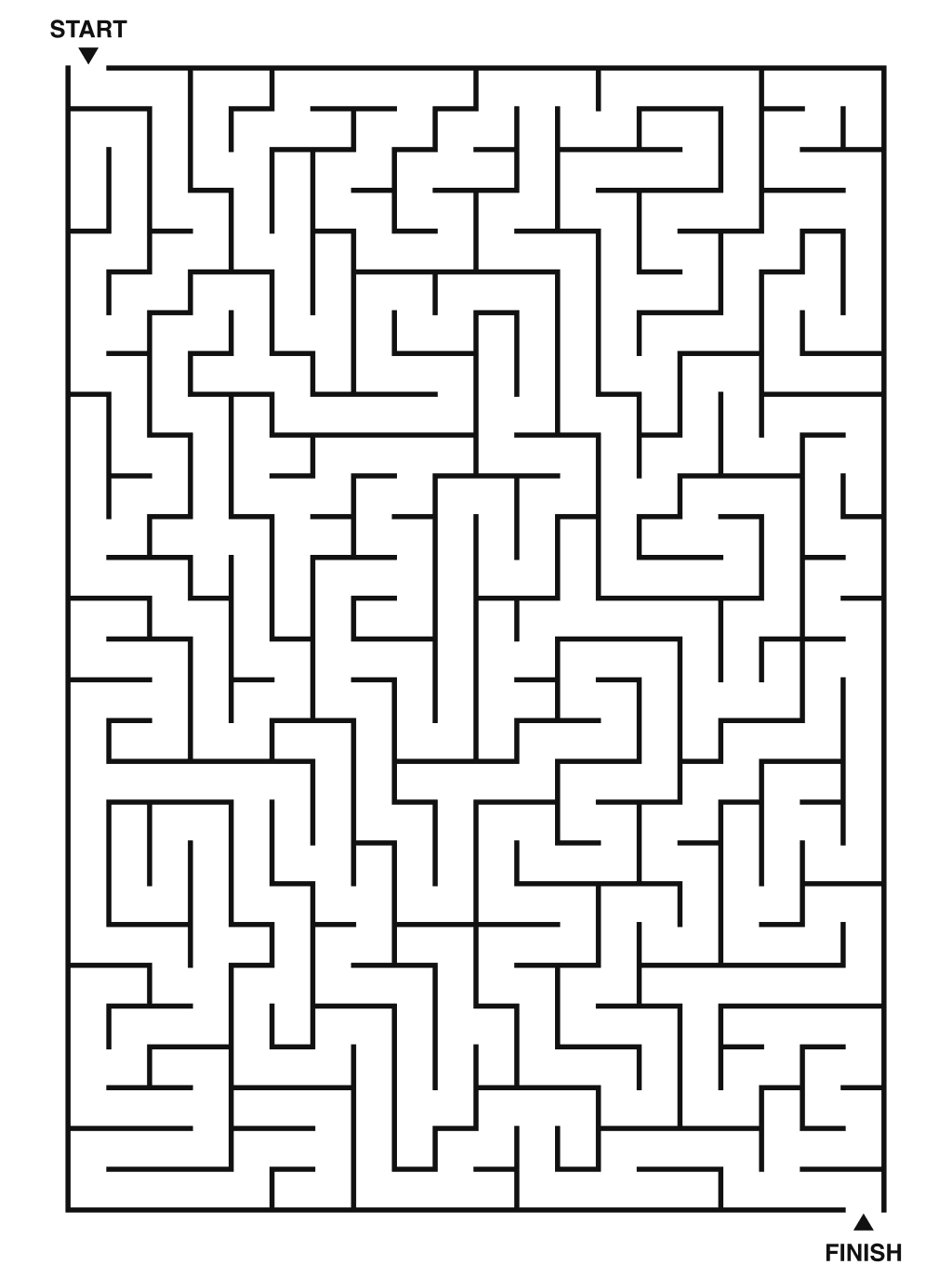 Hard maze puzzle printable, 20 by 28 grid
