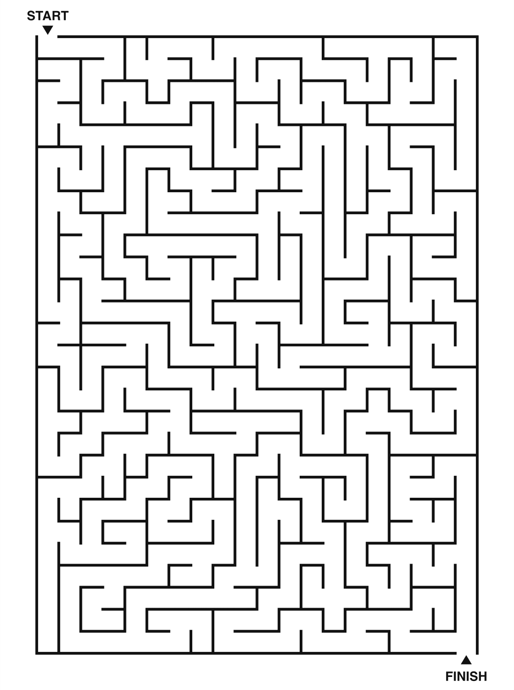 Hard maze puzzle printable, 20 by 28 grid