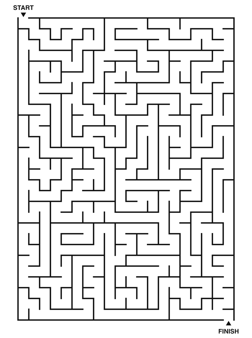 Hard maze puzzle printable, 20 by 28 grid