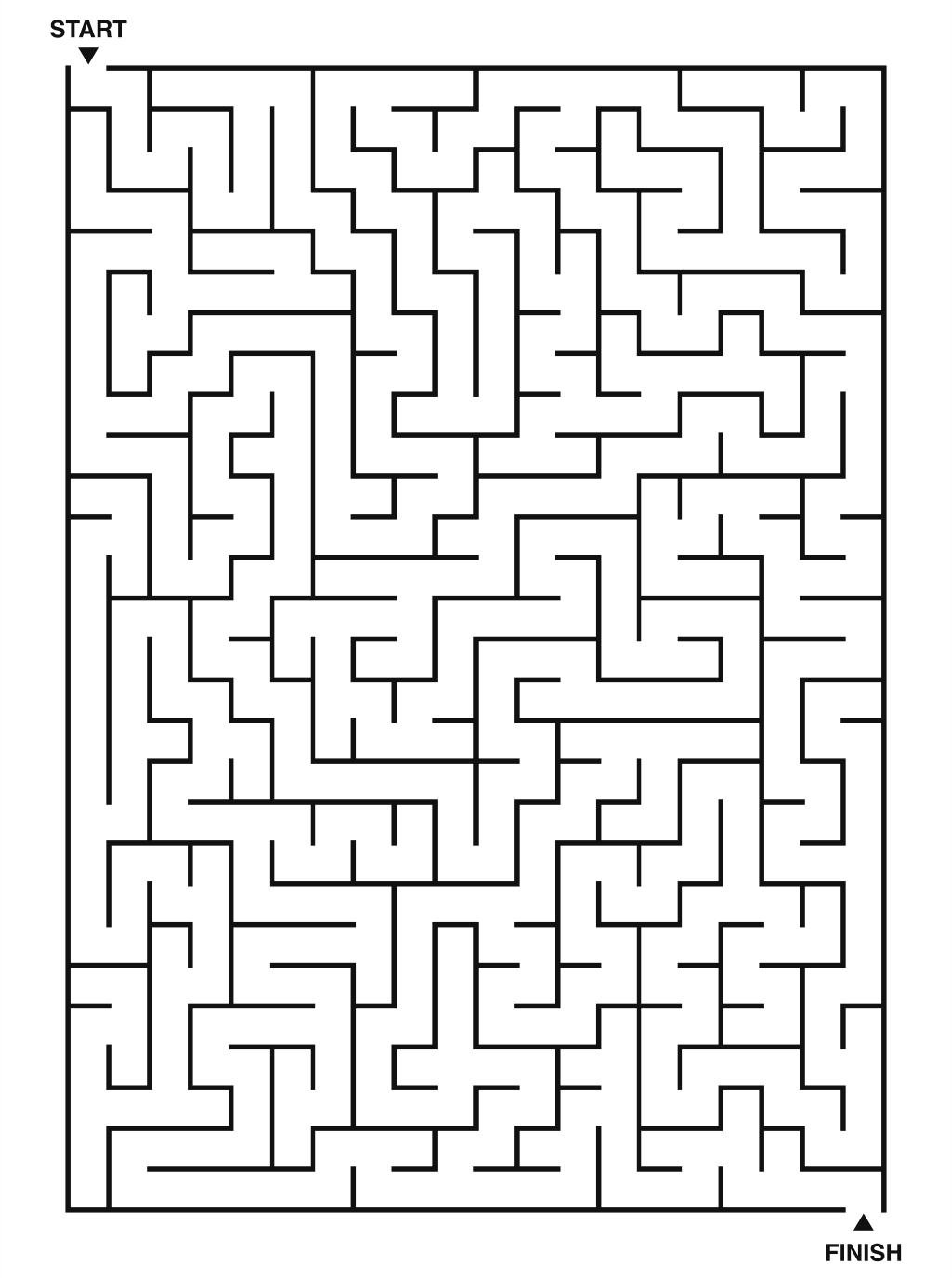 Hard maze puzzle printable, 20 by 28 grid