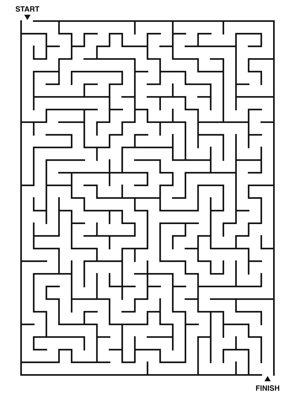 Hard maze puzzle printable, 20 by 28 grid