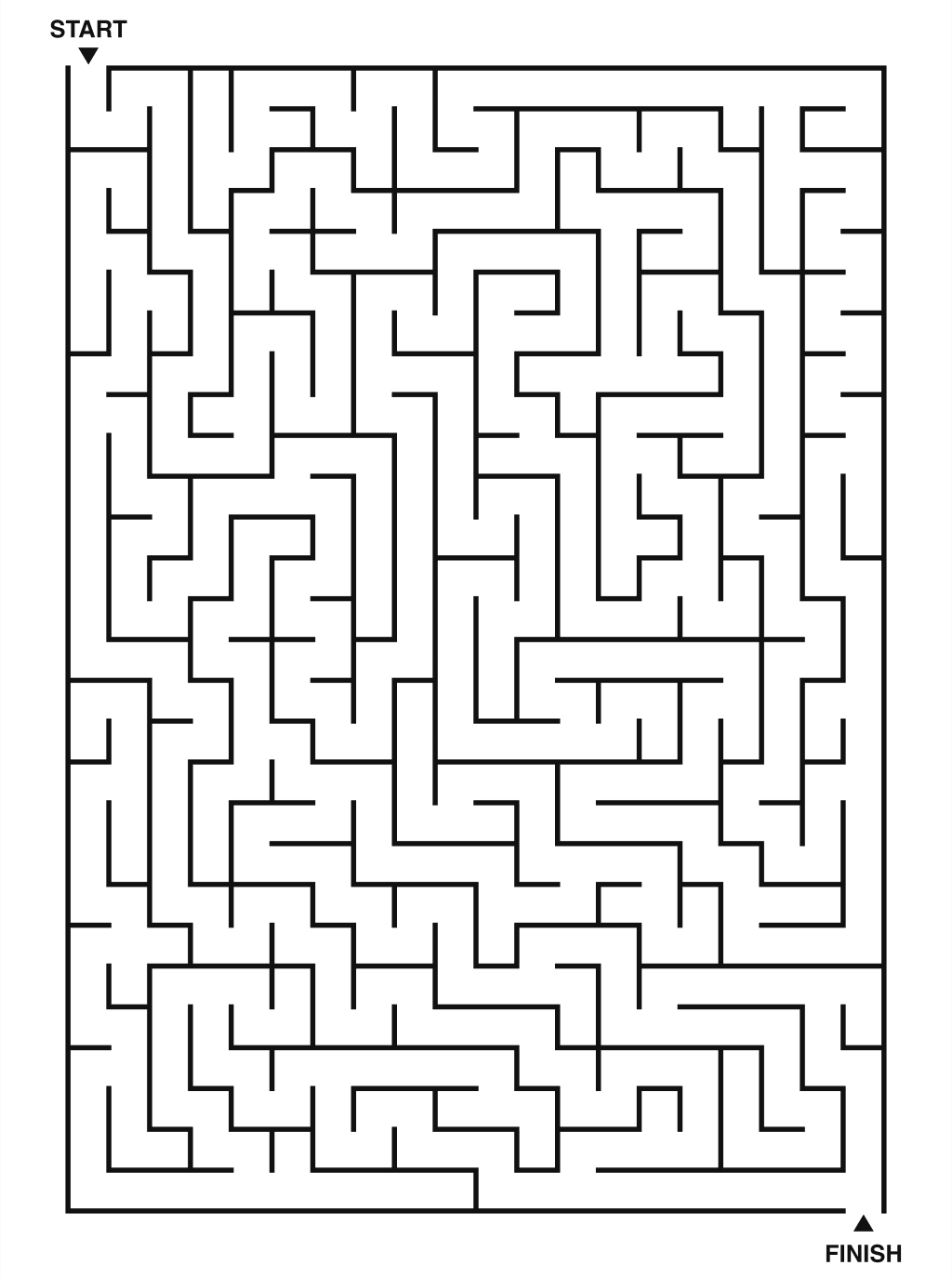 Hard maze puzzle printable, 20 by 28 grid