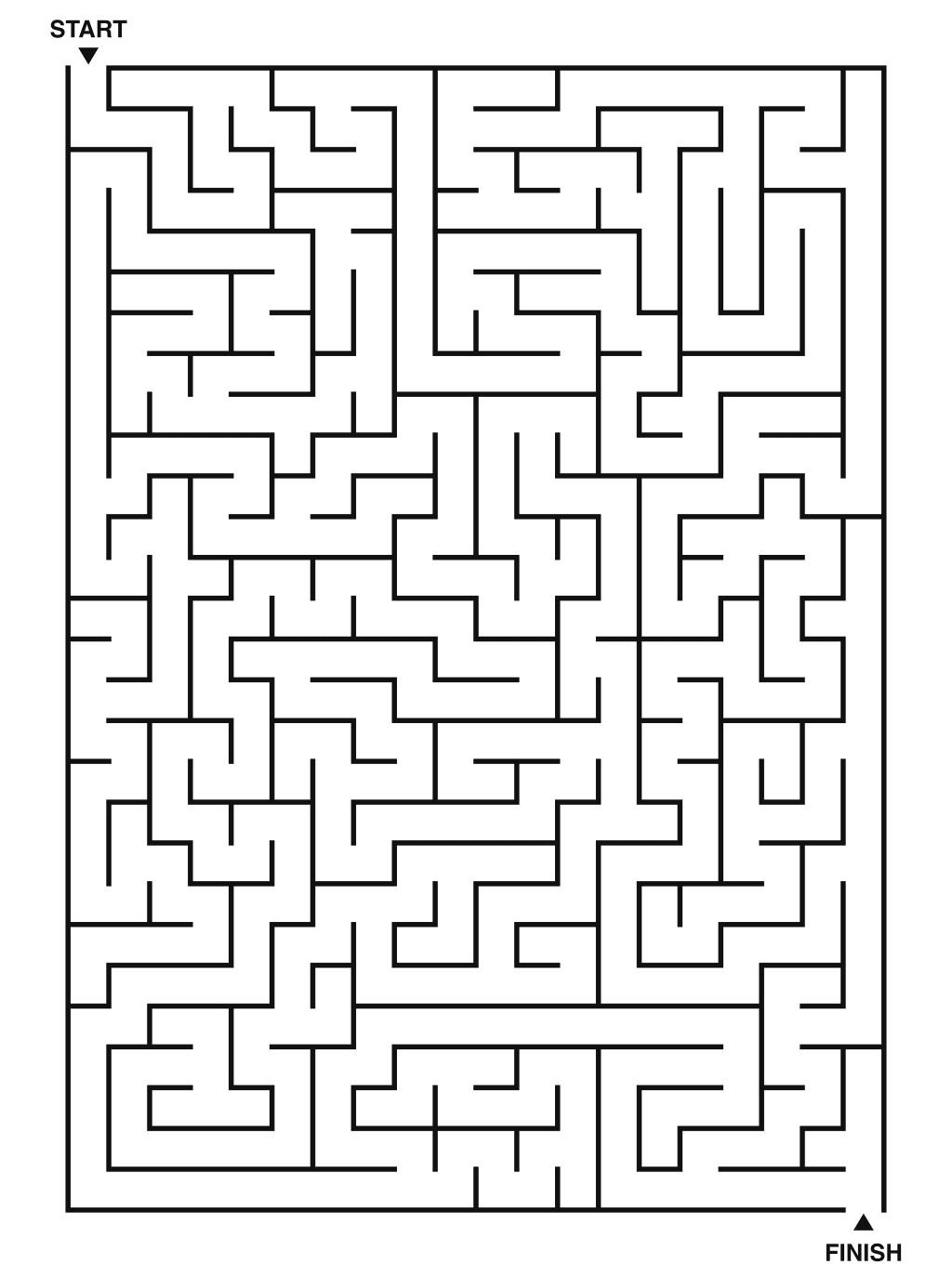 Hard maze puzzle printable, 20 by 28 grid