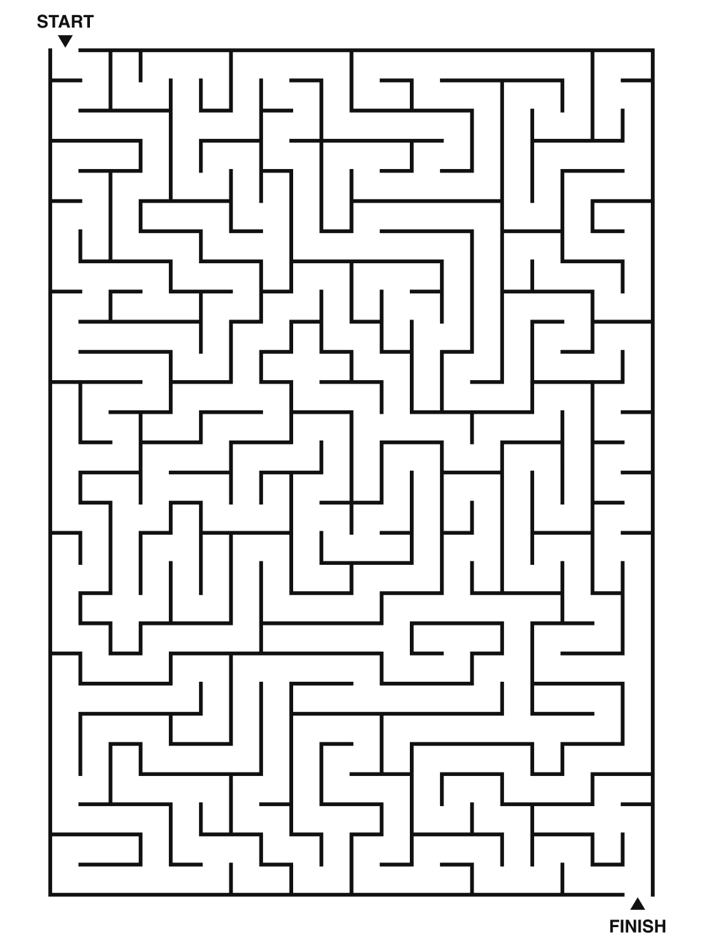 Hard maze puzzle printable, 20 by 28 grid