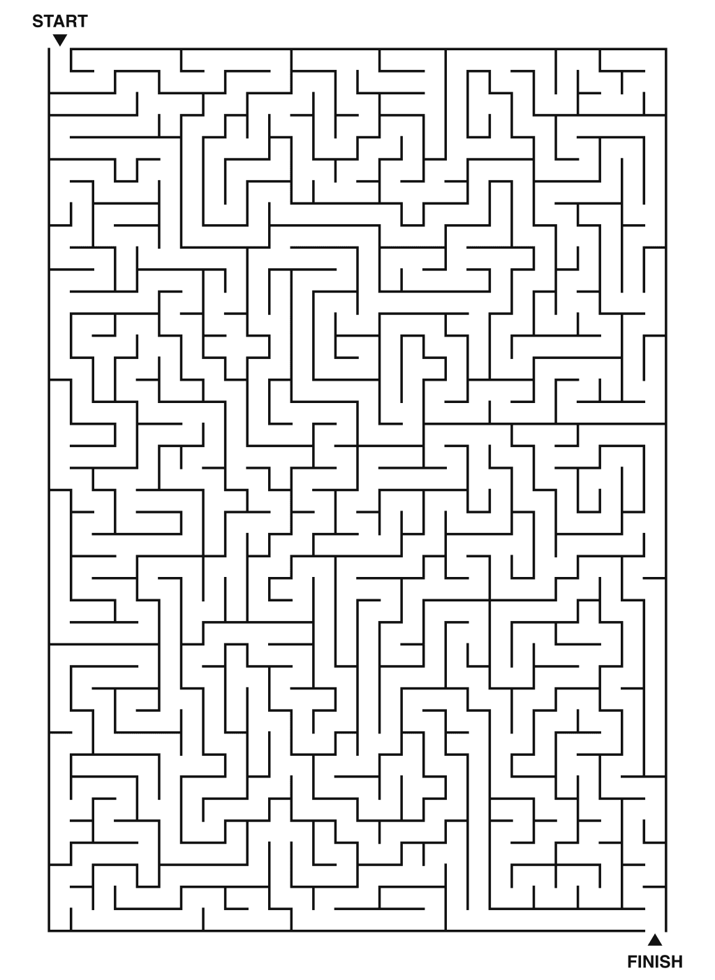 Expert maze puzzle printable, 28 by 40 grid