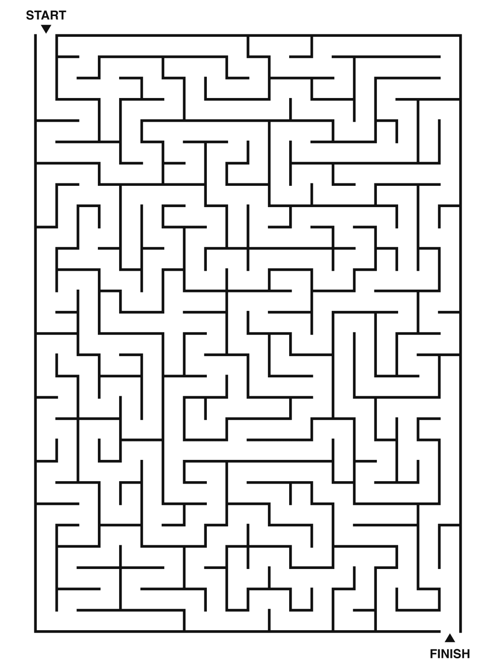 Hard maze puzzle printable, 20 by 28 grid