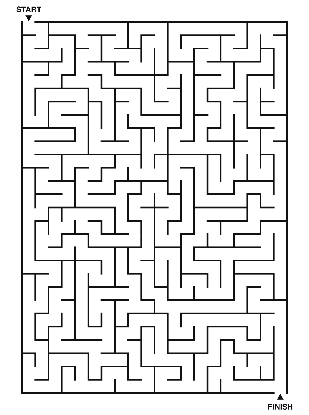Hard maze puzzle printable, 20 by 28 grid