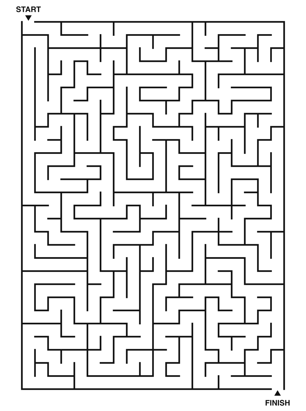 Hard maze puzzle printable, 20 by 28 grid